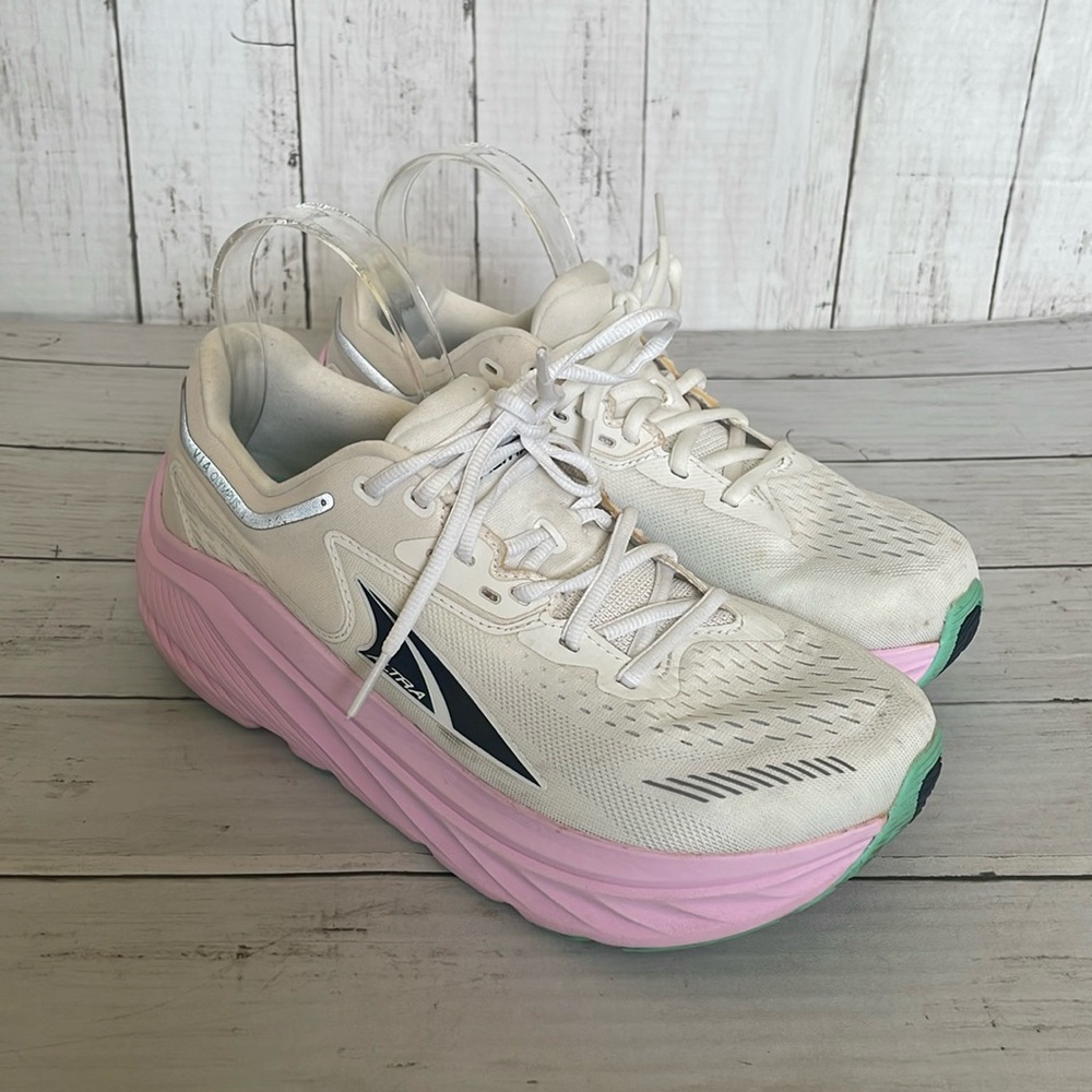 Altra Pink and Mint Via Olympus Running Shoes